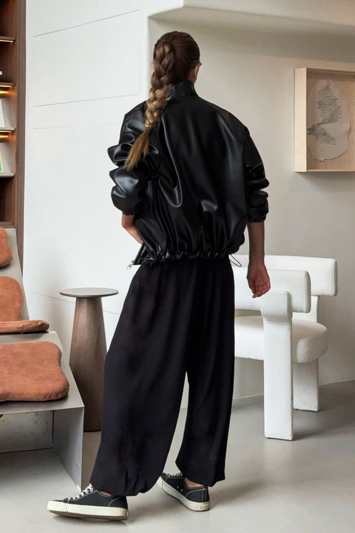 Drune | PU Leder Motorradjacke