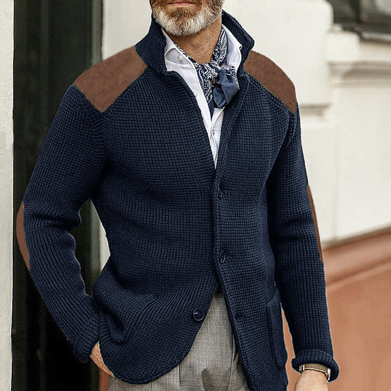 Drune | Strickjacke mit Stehkragen