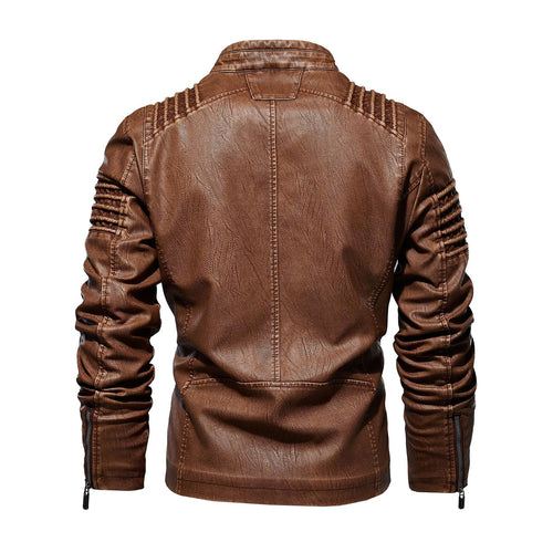 Drune | Herren Lederjacke mit Reißverschluss