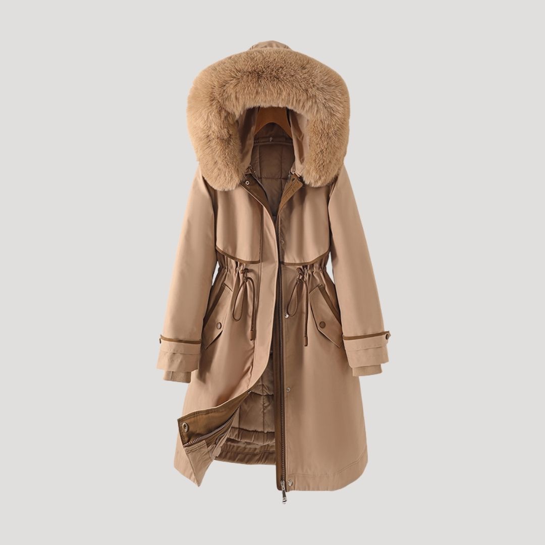 Drune | Damen Lange Kunstpelz Winter Parka Wasserdicht
