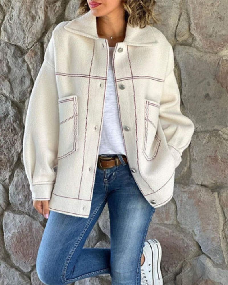 Drune | Stylische Jacke mit Kontrastierenden Revers