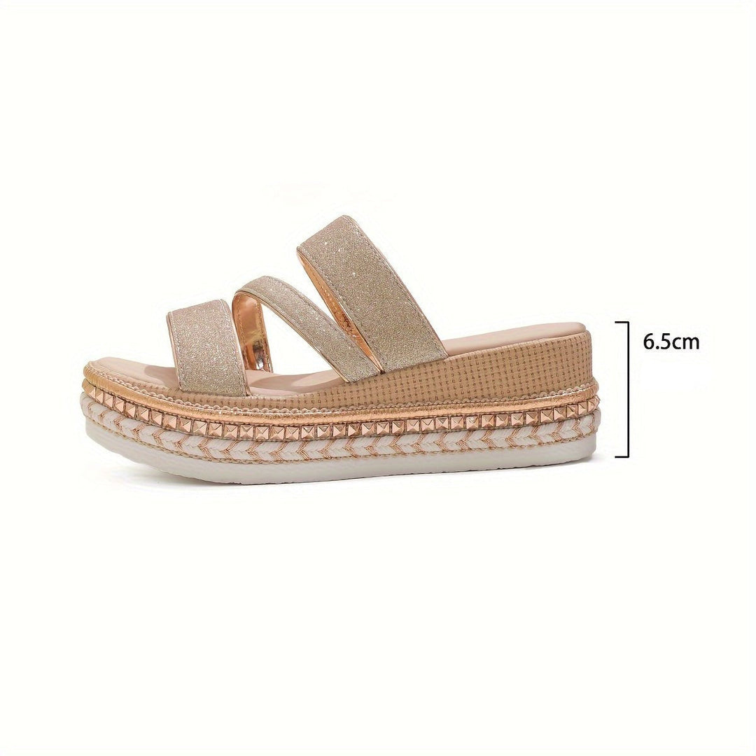 Drune | Damen Dicksohlensandalen Bequem
