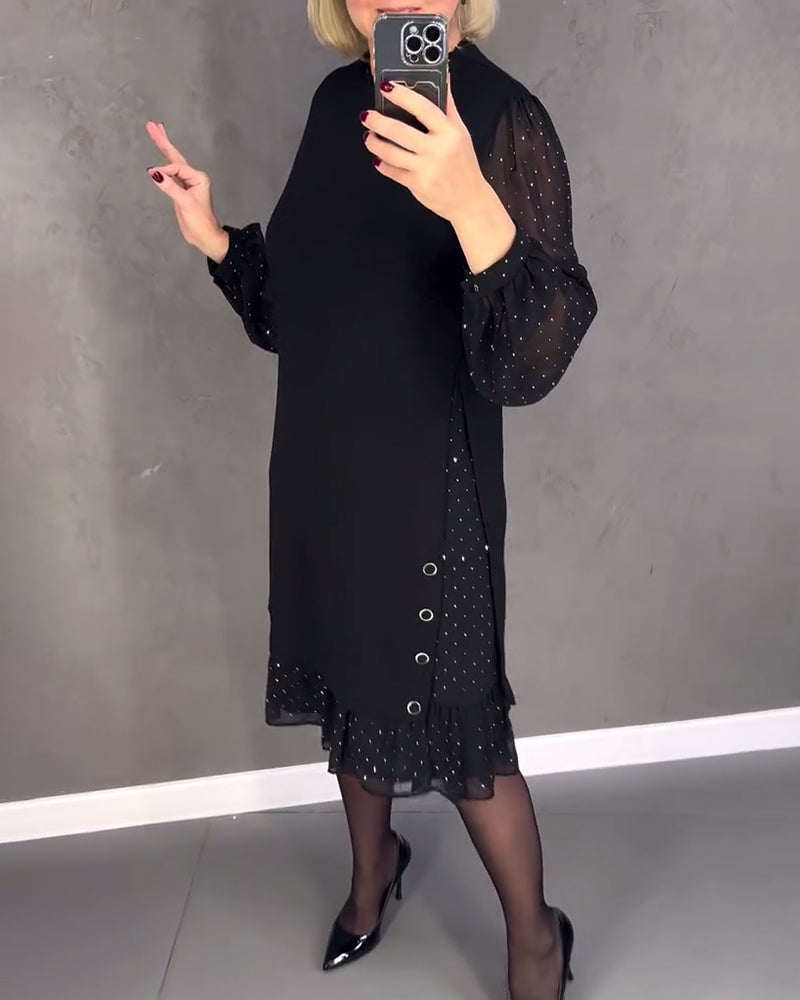 Drune | Kleid mit Langen Ärmeln und Punkten