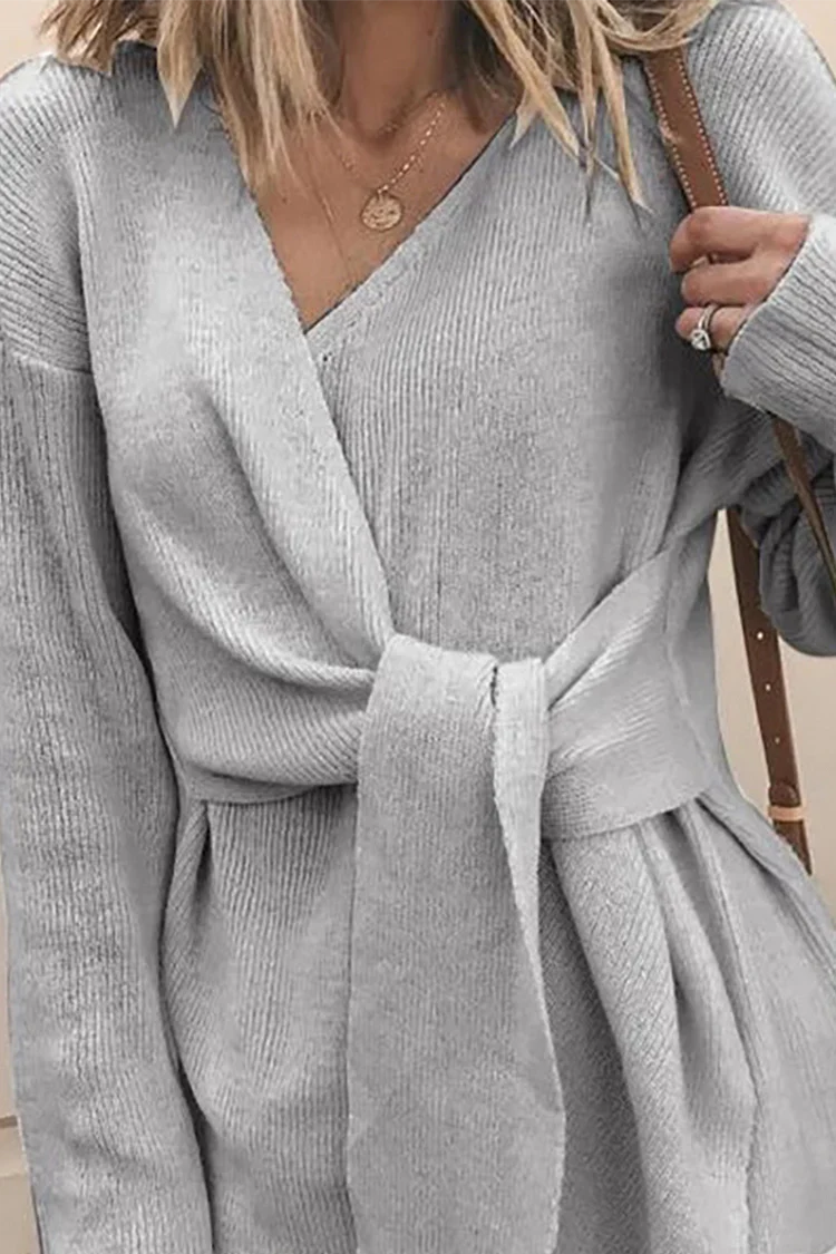 Drune | Lässige, solide Patchwork-Strickjacke
