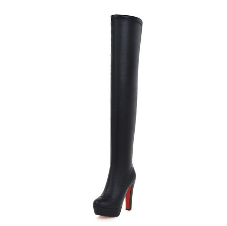 Drune | Kniehohe Stiefel mit Wild Hohen Absätzen