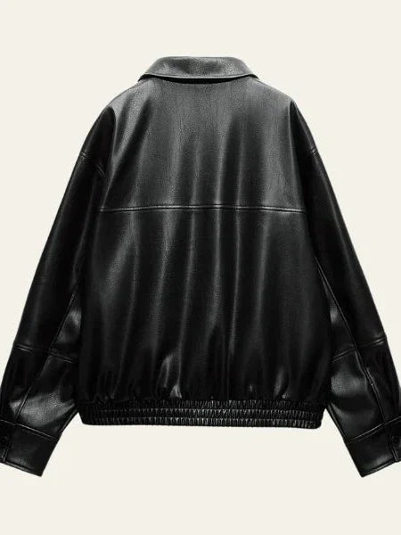 Drune | Kunstleder Bomberjacke