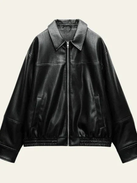 Drune | Kunstleder Bomberjacke