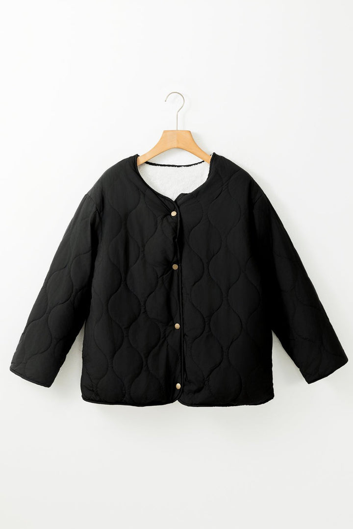 Drune | Steppjacke - Sherpa-Futter - Druckknopfverschluss - Vielseitige Wärme