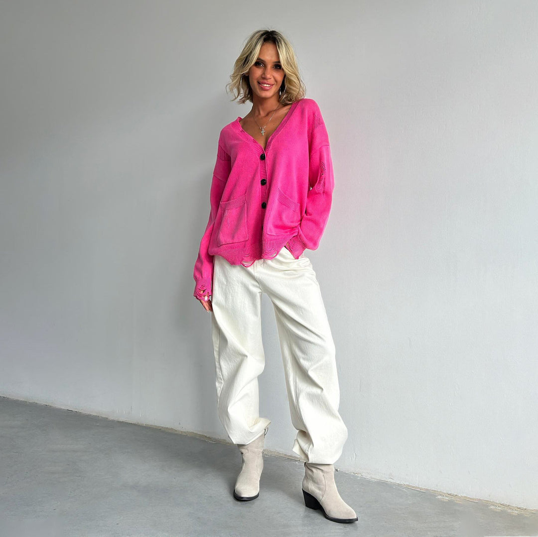 Drune | Ausgewaschene Strickjacke für Damen