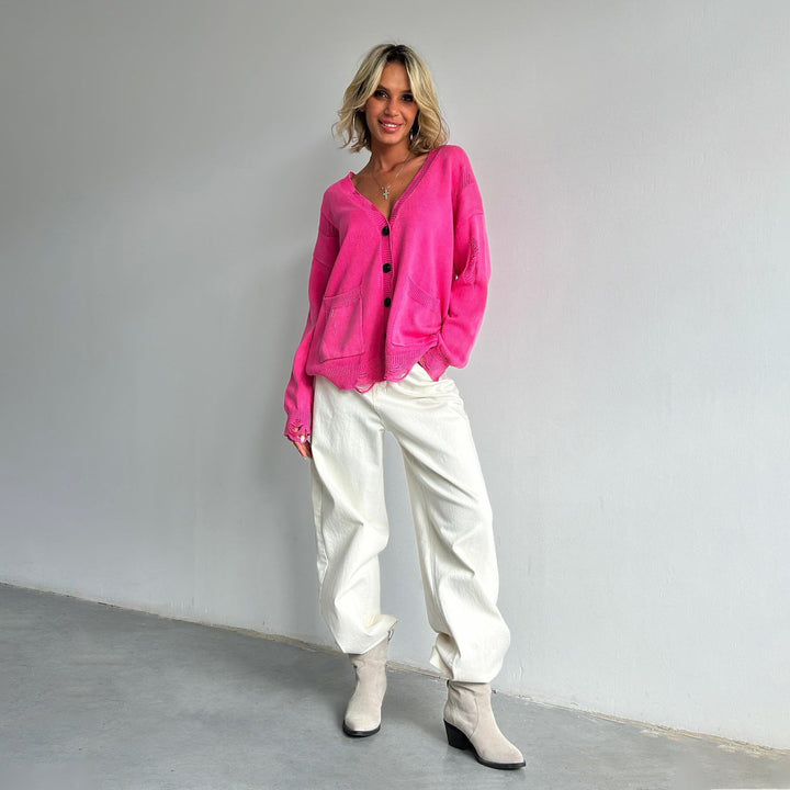 Drune | Ausgewaschene Strickjacke für Damen