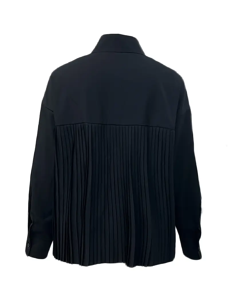 Drune | Stylisch Uni Farbe Plissiert