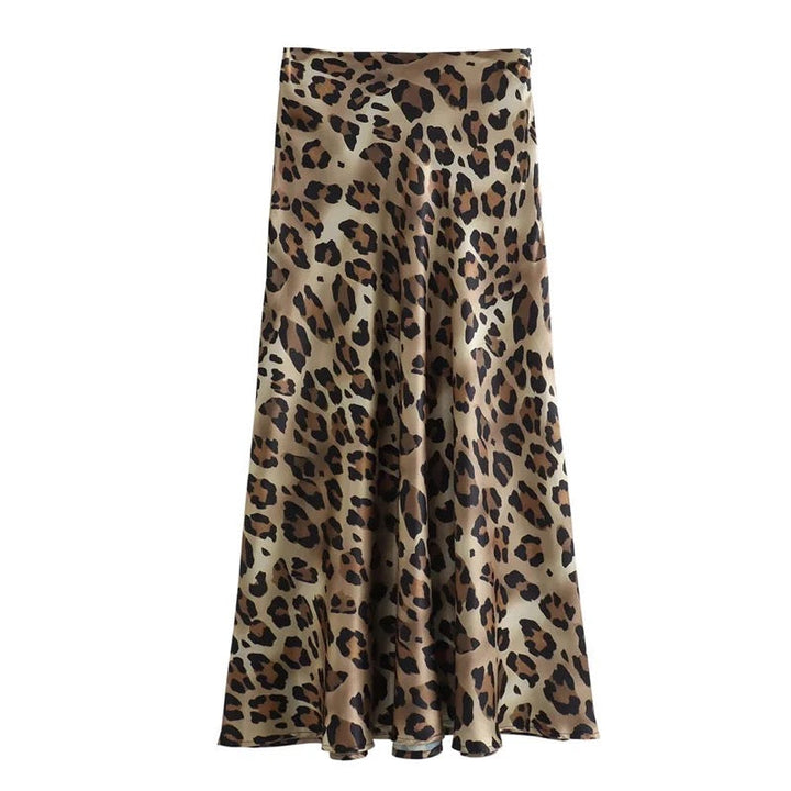 Drune | Leopardenmuster Satinrock