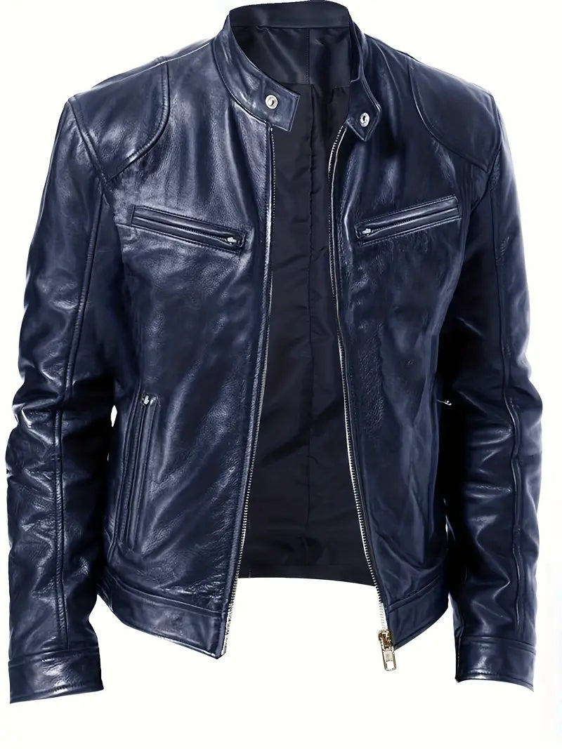 Drune |  Lederjacke mit Taschen für Herren - Chic und Perfekt für den Alltag