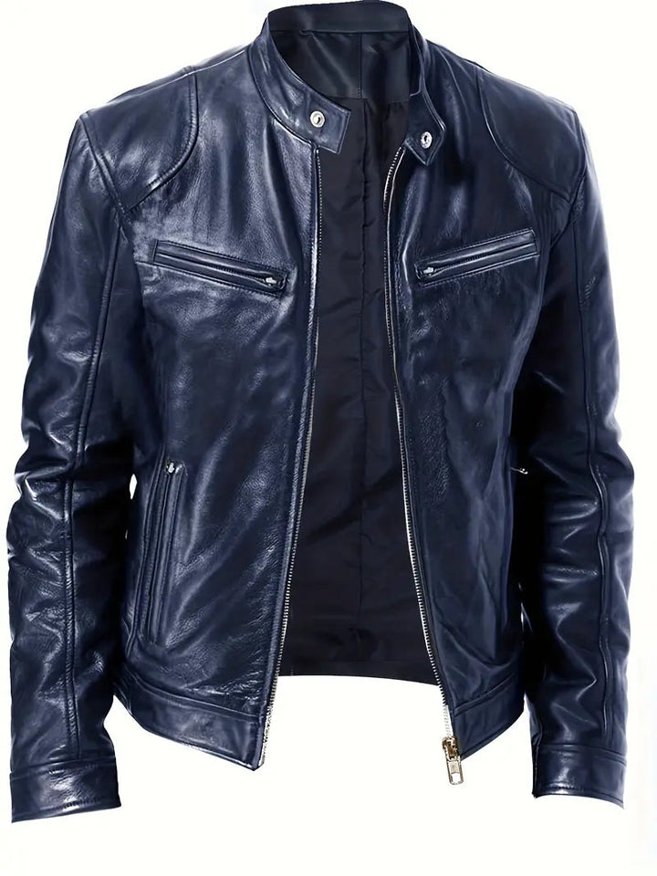 Drune |  Lederjacke mit Taschen für Herren - Chic und Perfekt für den Alltag