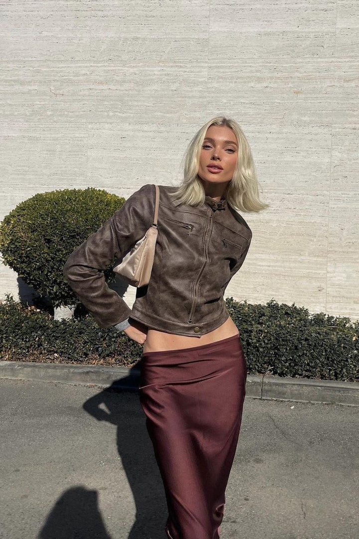Drune | Braune Wildlederjacke