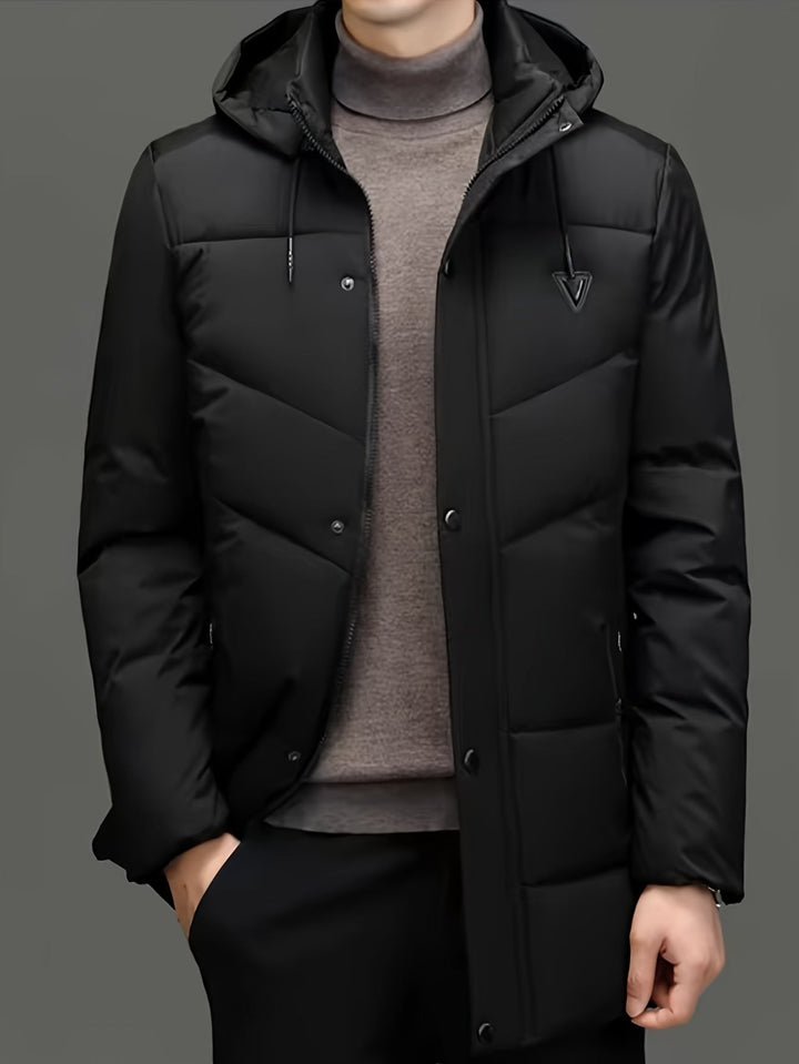 Drune | Warme Pufferjacke mit Kapuze Polyester Stil und Schutz