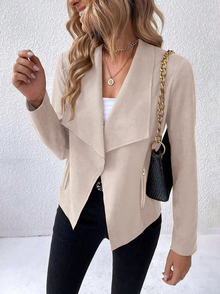 Drune | Kunstlederjacke - Leicht & Schick - Offenes Vorderdesign - Vielseitige Schicht