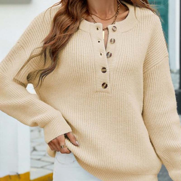 Drune | Klassischer Pullover Aus Einfarbigem Strickstoff