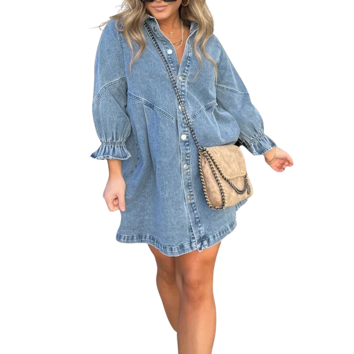 Drune | Jeanskleid Mit Langen Ärmeln
