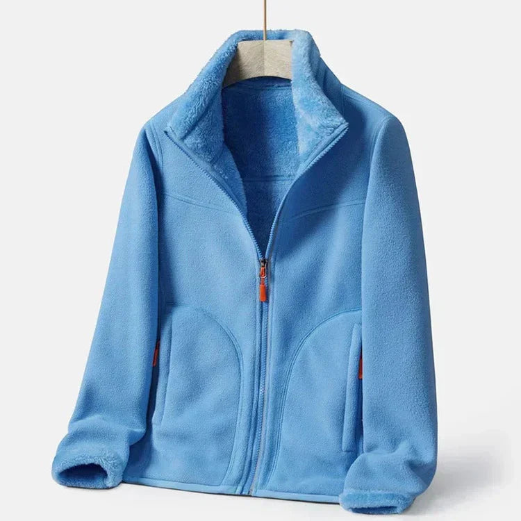 Drune | Damen Doppelreiher-Fleecejacke
