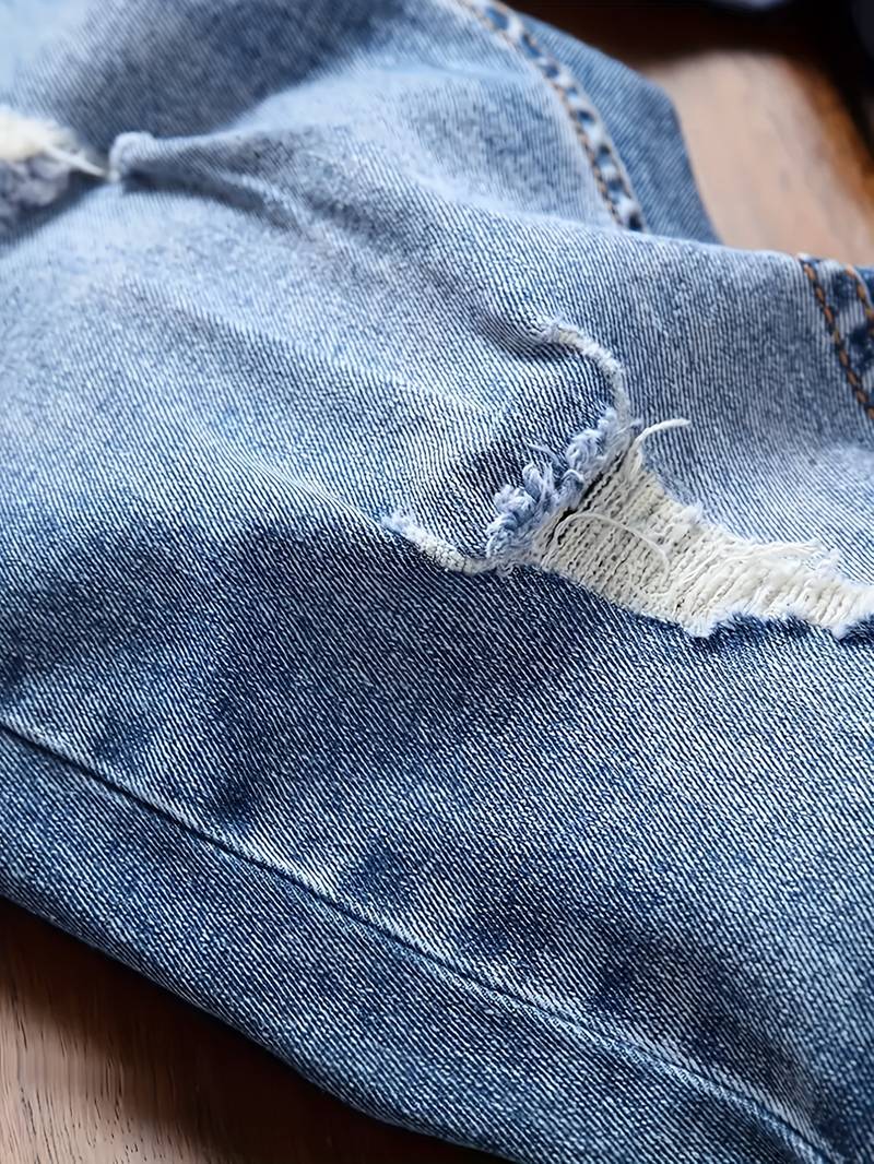 Drune | Skinny Fit Jeans mit Rissen - Stretch Denim Hose für Alltag & Streetwear Style