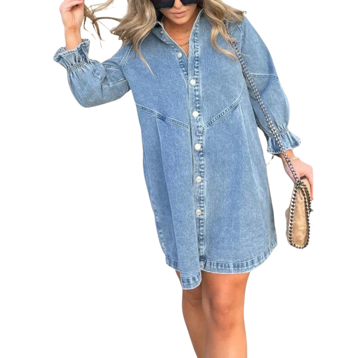 Drune | Jeanskleid Mit Langen Ärmeln