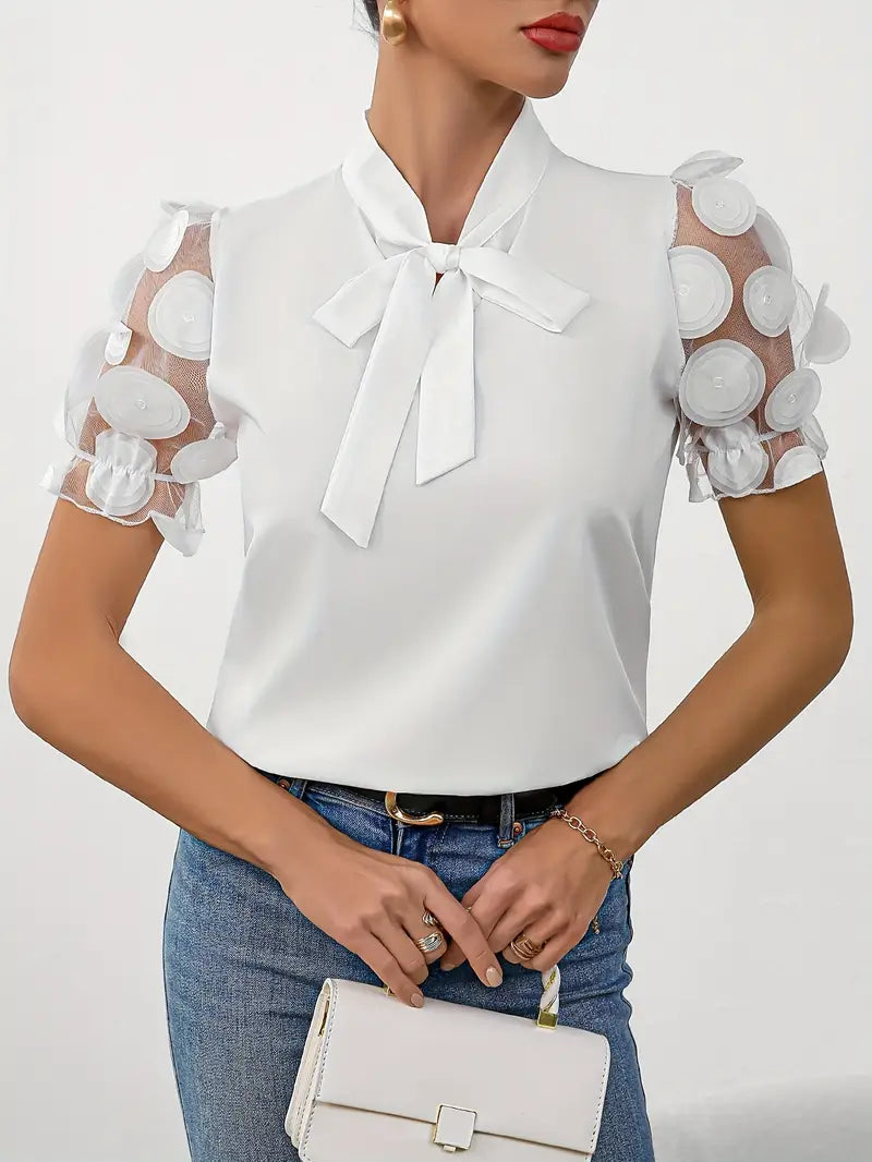 Drune | Bluse mit Transparenten Puffärmeln
