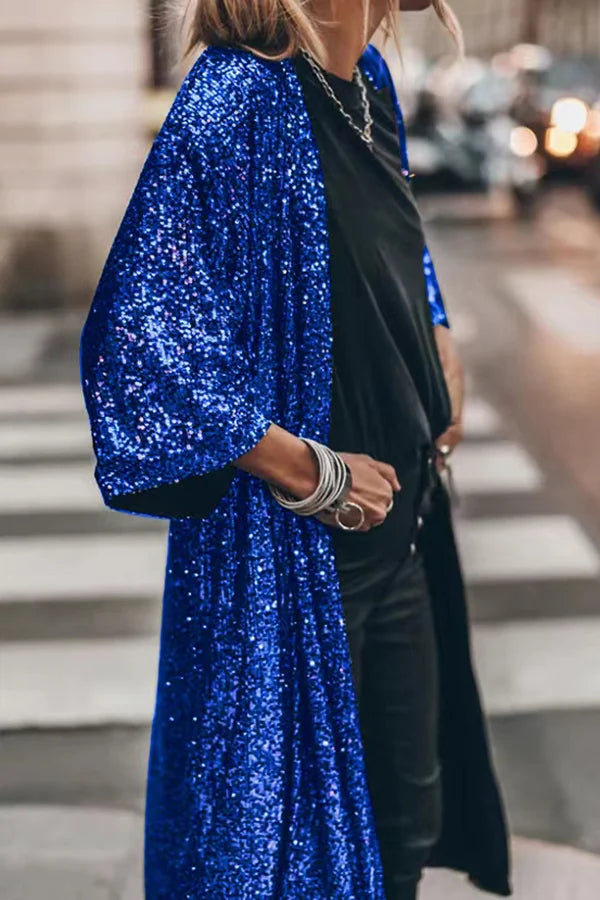 Drune | Glamouröse Pailletten-Strickjacke
