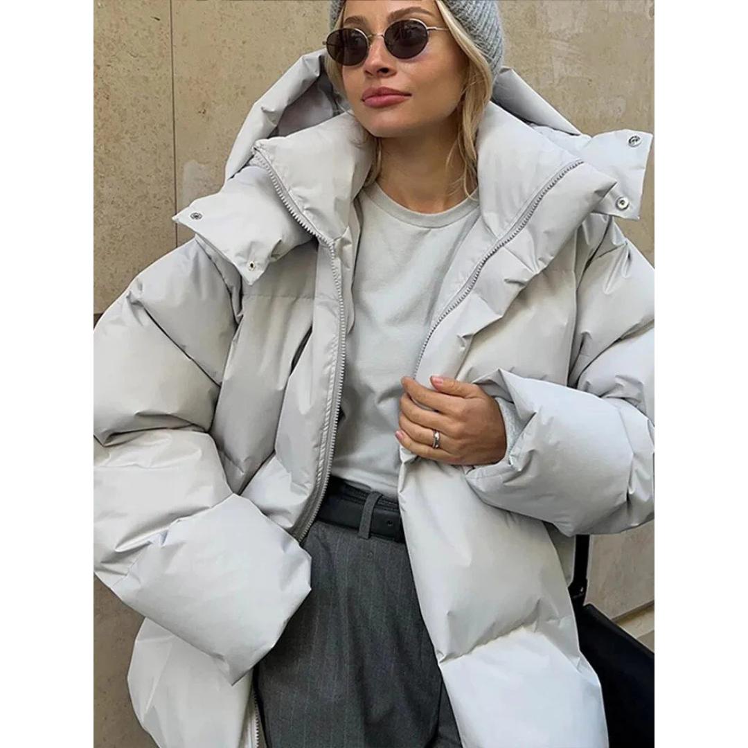 Drune | Winter Puffer-Jacke - Hoher Hals Isolierter Mantel - Kaltwetter Streetwear Kanada