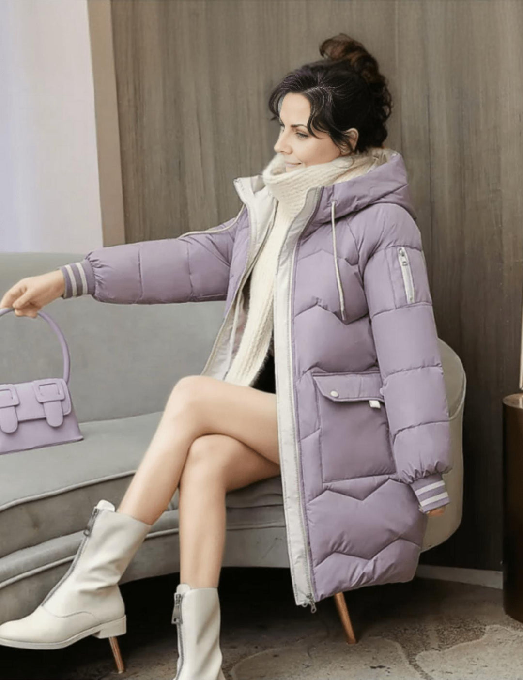 Drune | Puffer-Jacke mit Kapuze - Warm isoliertes Design - Winter-Essential - Mittellang