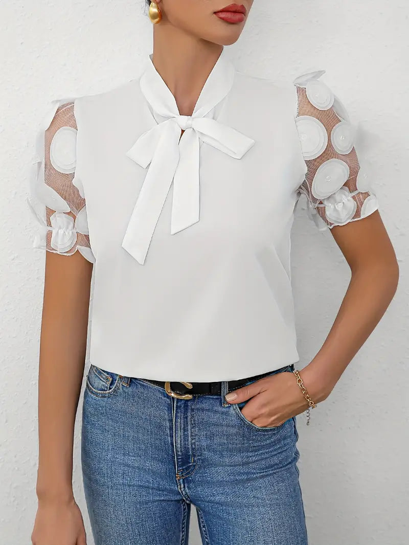 Drune | Bluse mit Transparenten Puffärmeln