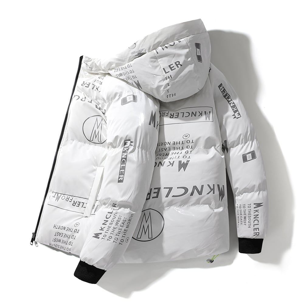 Drune | Gesteppt Herrenjacke mit Kapuze und Vinyleffekt
