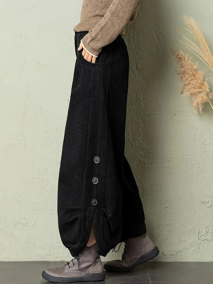 Drune | Plissierte Corduroyhose