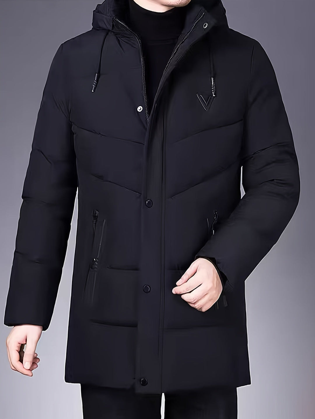 Drune | Warme Pufferjacke mit Kapuze Polyester Stil und Schutz