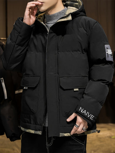 Drune |  Tarnung Kapuzen-Winterjacke Für Herren - Perfekt für Outdoor-Aktivitäten