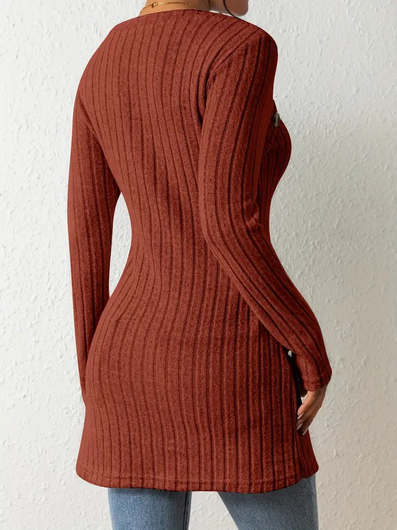 Drune | Stilvoll Gerippter Pullover für Frauen