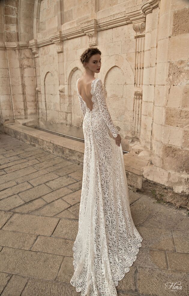 Damen Spitzen Hochzeitskleid Drune