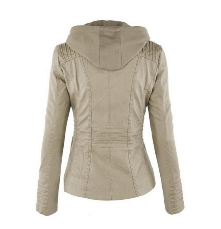 Drune Solide Lederjacke mit Revers