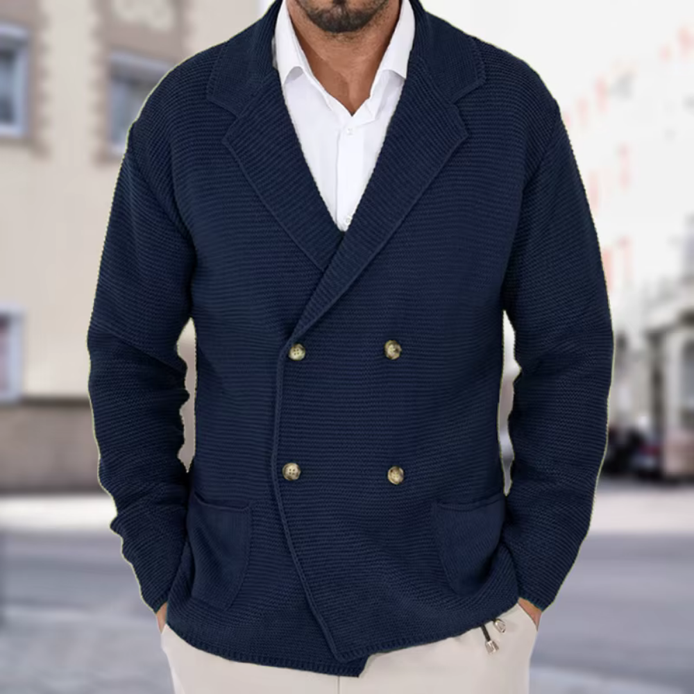 Drune | Doppellagiger Herren Strickblazer Für Zeitlose Eleganz