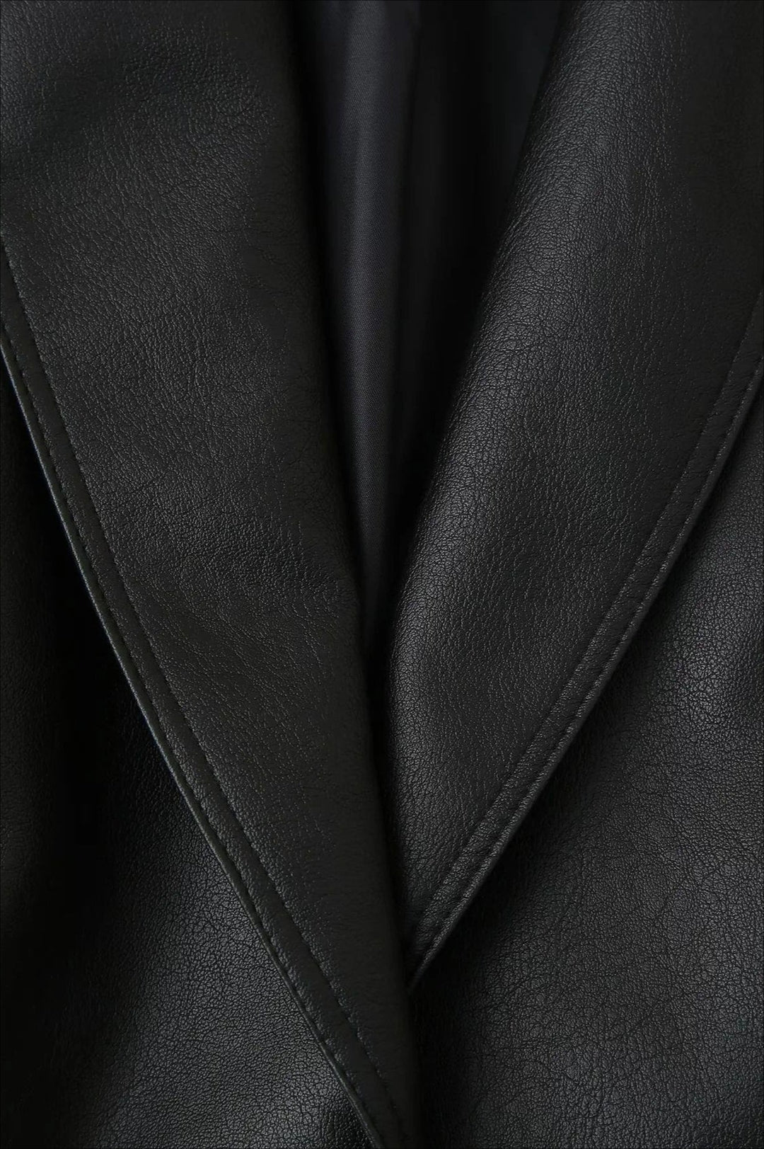Drune | Gürtelted PU-Lederjacke