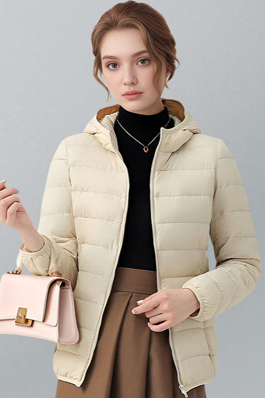 Drune | Slim Fit Kapuzenpufferjacke