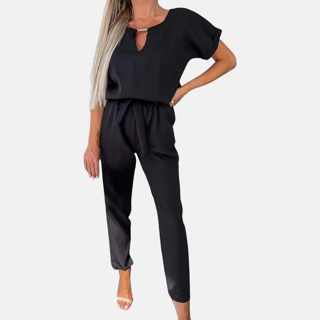 Drune | Eleganter, festlicher Kurzarm-Damen-Overall für den Sommer