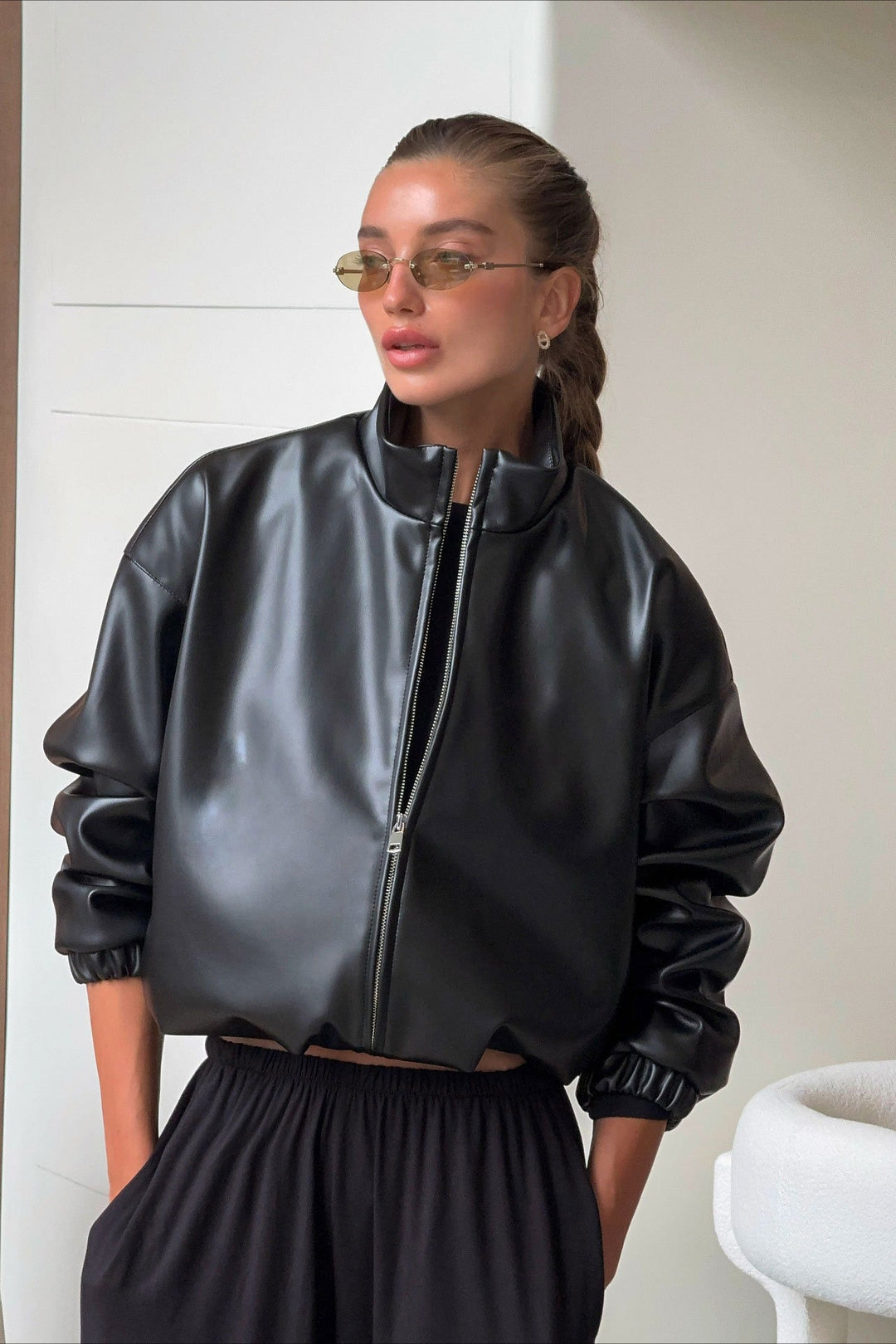 Drune | PU Leder Motorradjacke