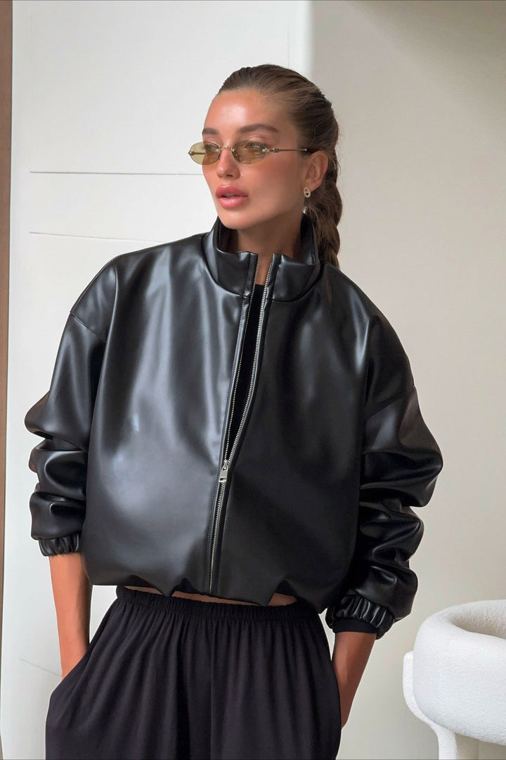 Drune | PU Leder Motorradjacke