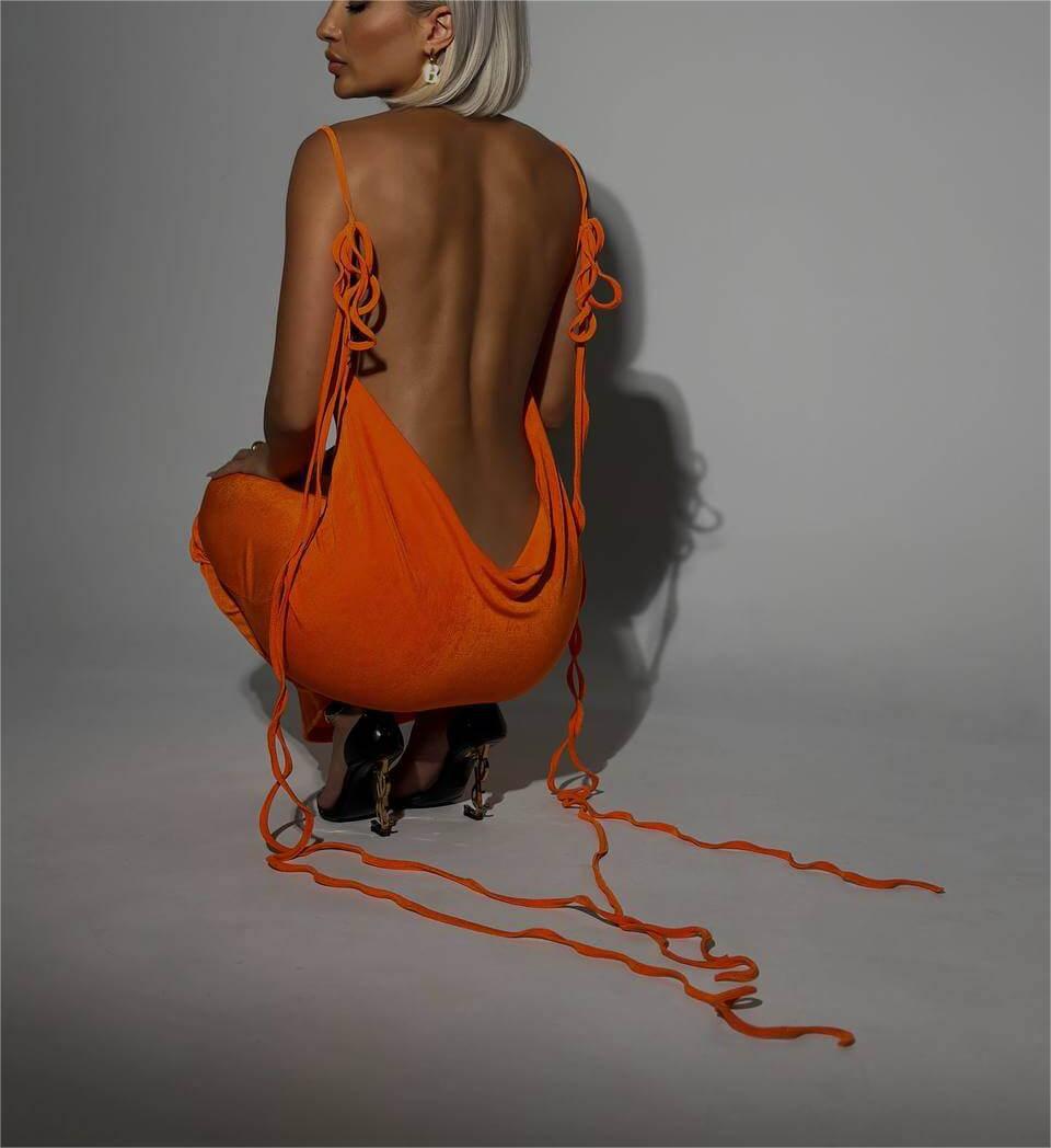 Drune | Zeitlos Bare Back Kleid Camisole Kleid