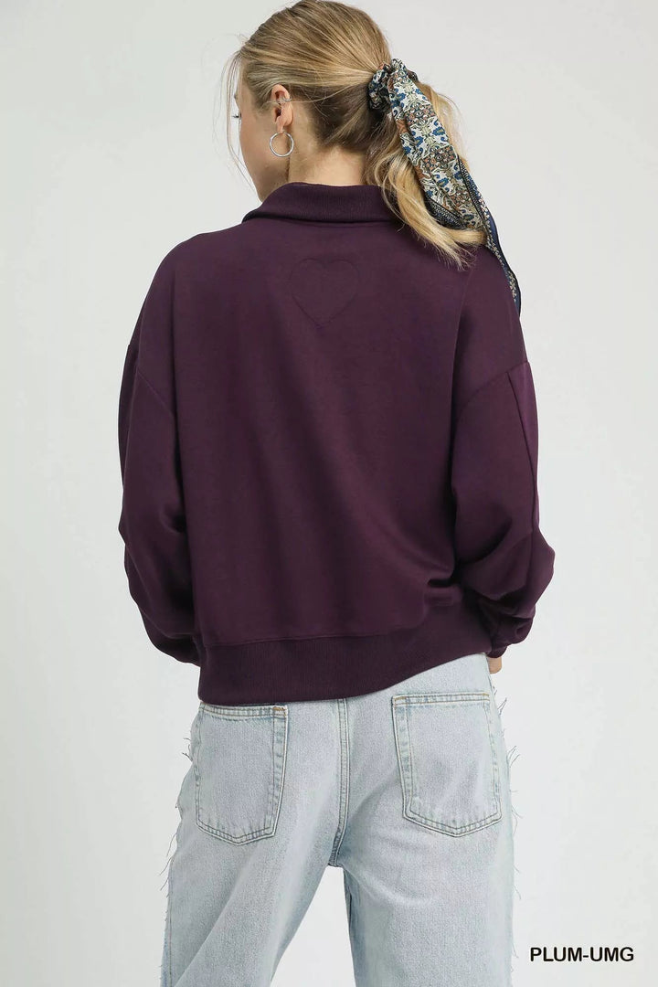Drune | kuscheliger Pullover mit halbem Reißverschluss