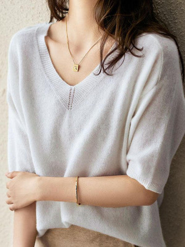 Drune | weicher Cashmere-Pullover mit V-Ausschnitt für Damen