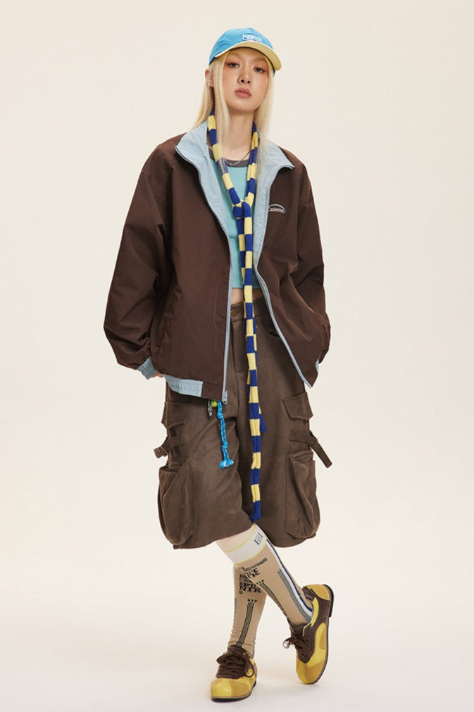 Drune | Stehkragen Farbkombination Jacke