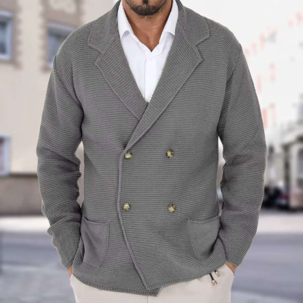 Drune | Doppellagiger Herren Strickblazer Für Zeitlose Eleganz