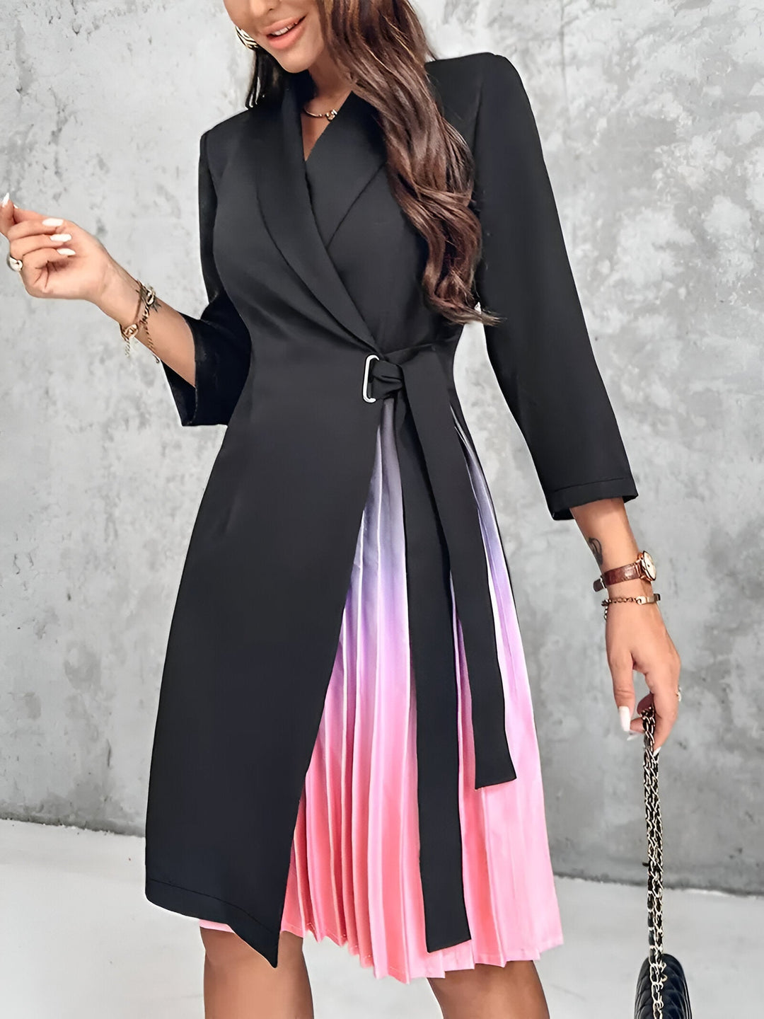 Drune | Elegantes Blazer-Kleid mit Farbverlauf-Muster